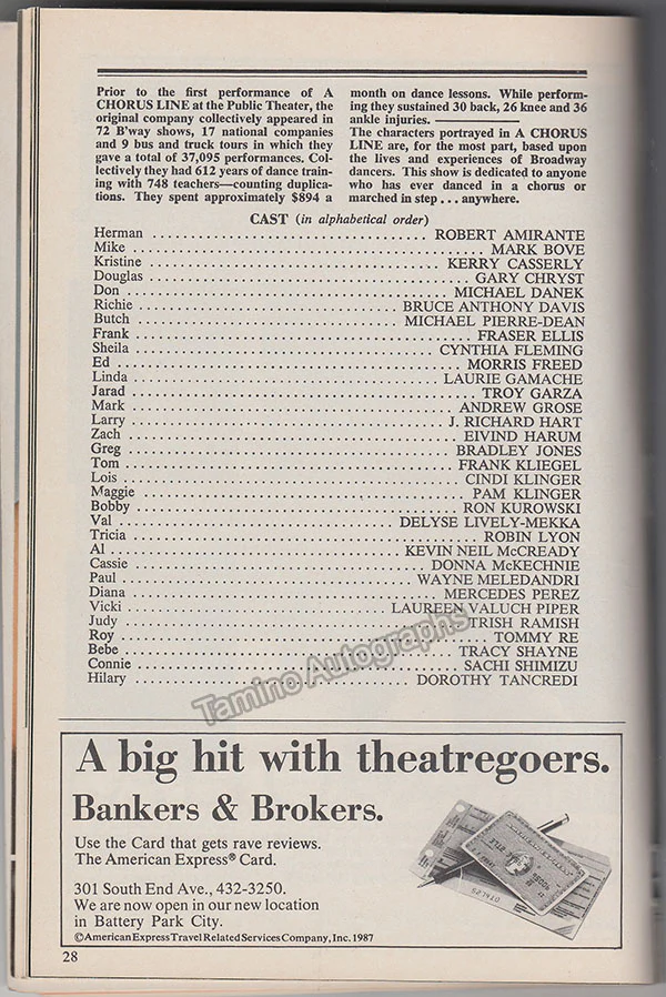 A Chorus Line - Signed Program (full cast) 1987 - Image 3