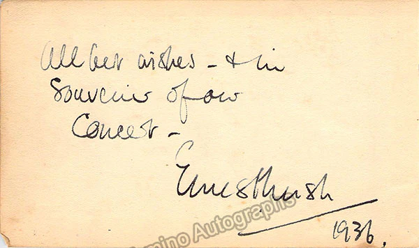 Wilcock, A. W. - Autograph Music Quote Signed 1933 - Image 2