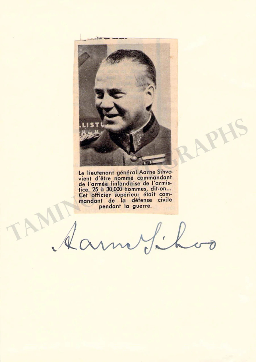 Sihvo, Aarne - Signed Card