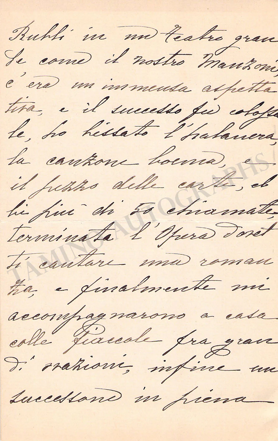 Borghi, Adele - Autograph Letter Signed 1894 - Image 2