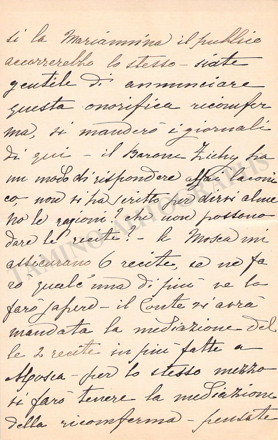 Borghi, Adele - Autograph Letter Signed 1894 - Image 4