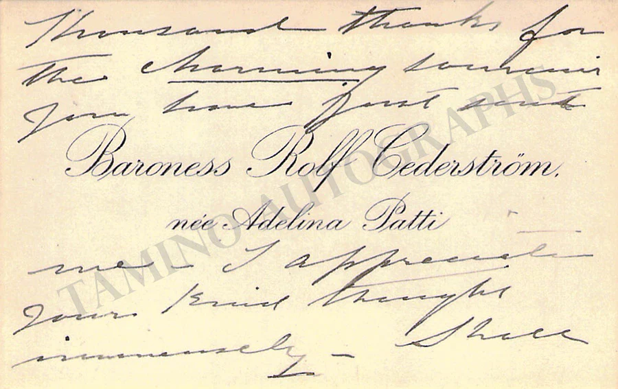 Patti, Adelina - Autograph Manuscripts (Various Options) - Image 35