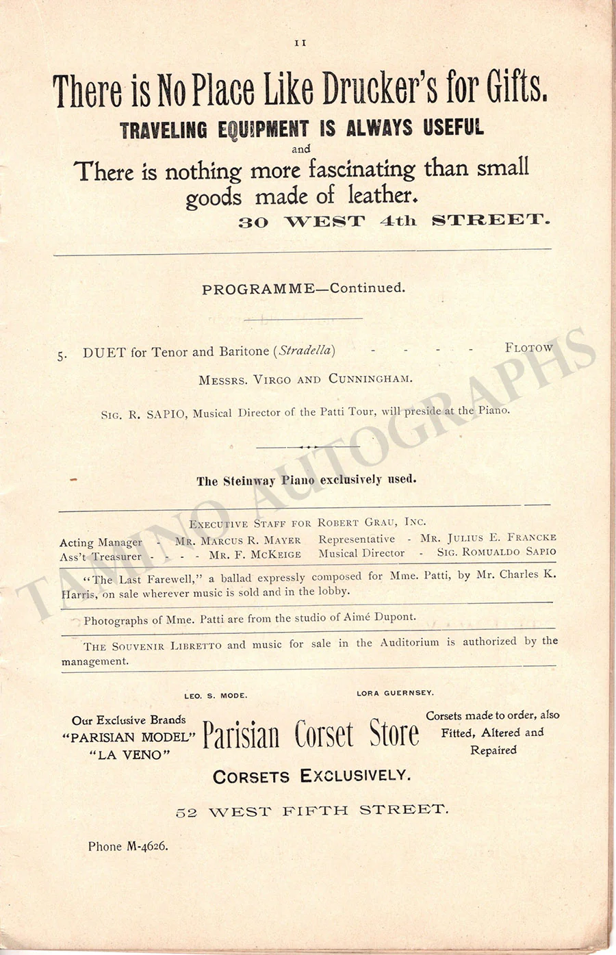 Patti, Adelina - Unsigned Concert, Recital & Opera Programs (Various Options) - Image 39