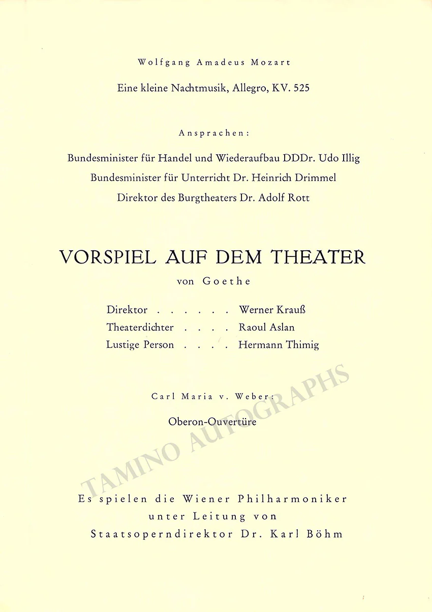 Rott, Adolf - Signed Photograph & Program - Image 2