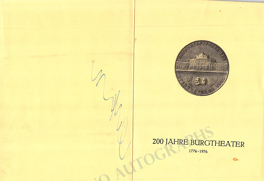 Rott, Adolf - Signed Photograph & Program - Image 3
