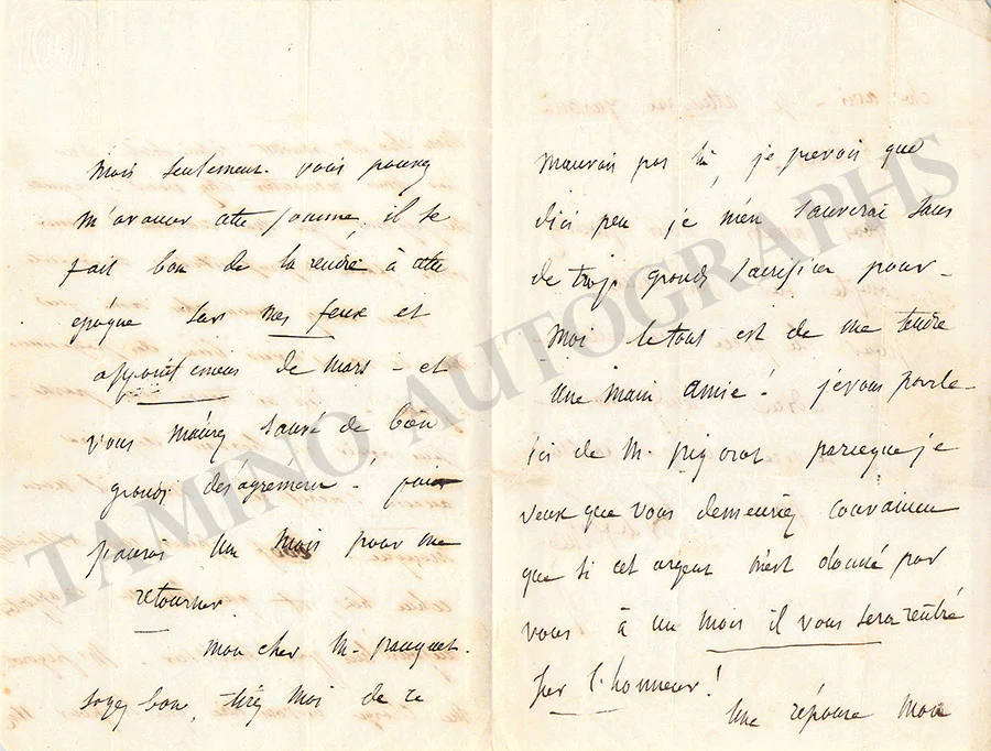 Laferriere, Adolphe - Autograph Letter Signed - Image 2