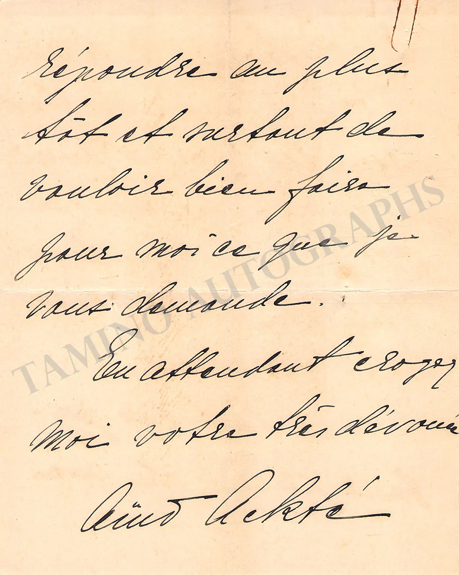 Akte, Aino - Autograph Letter Signed 1908 - Image 6