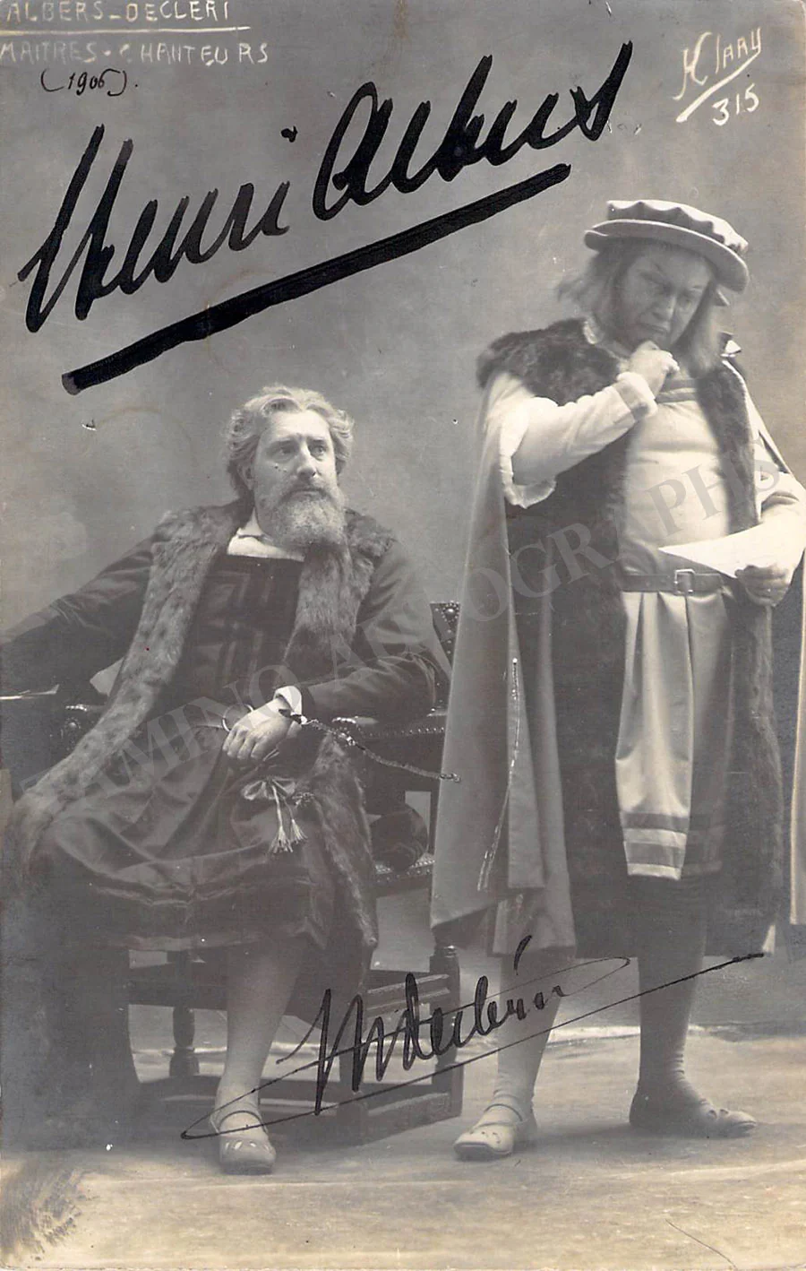 Albers, Henri - Declery, Maurice - Double Signed Photograph in Die Meistersinger