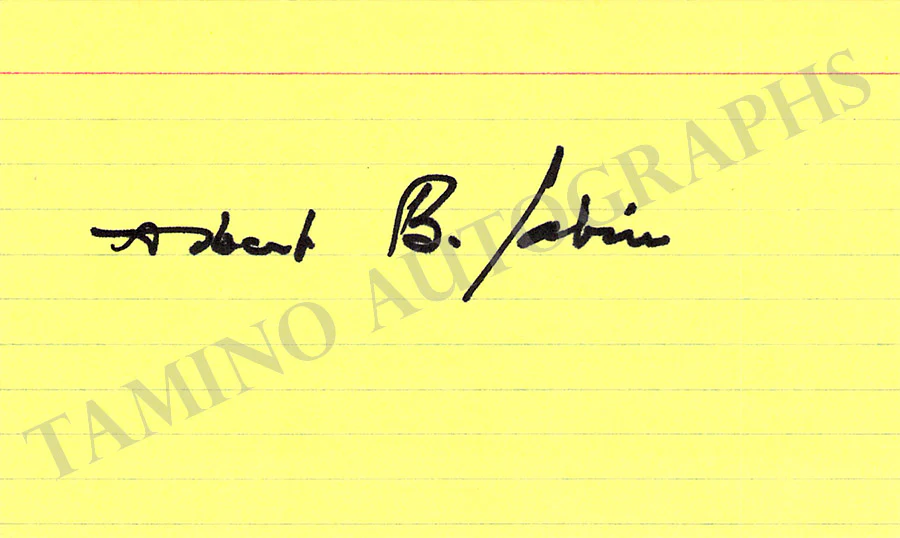 Sabin, Albert - Signed Card