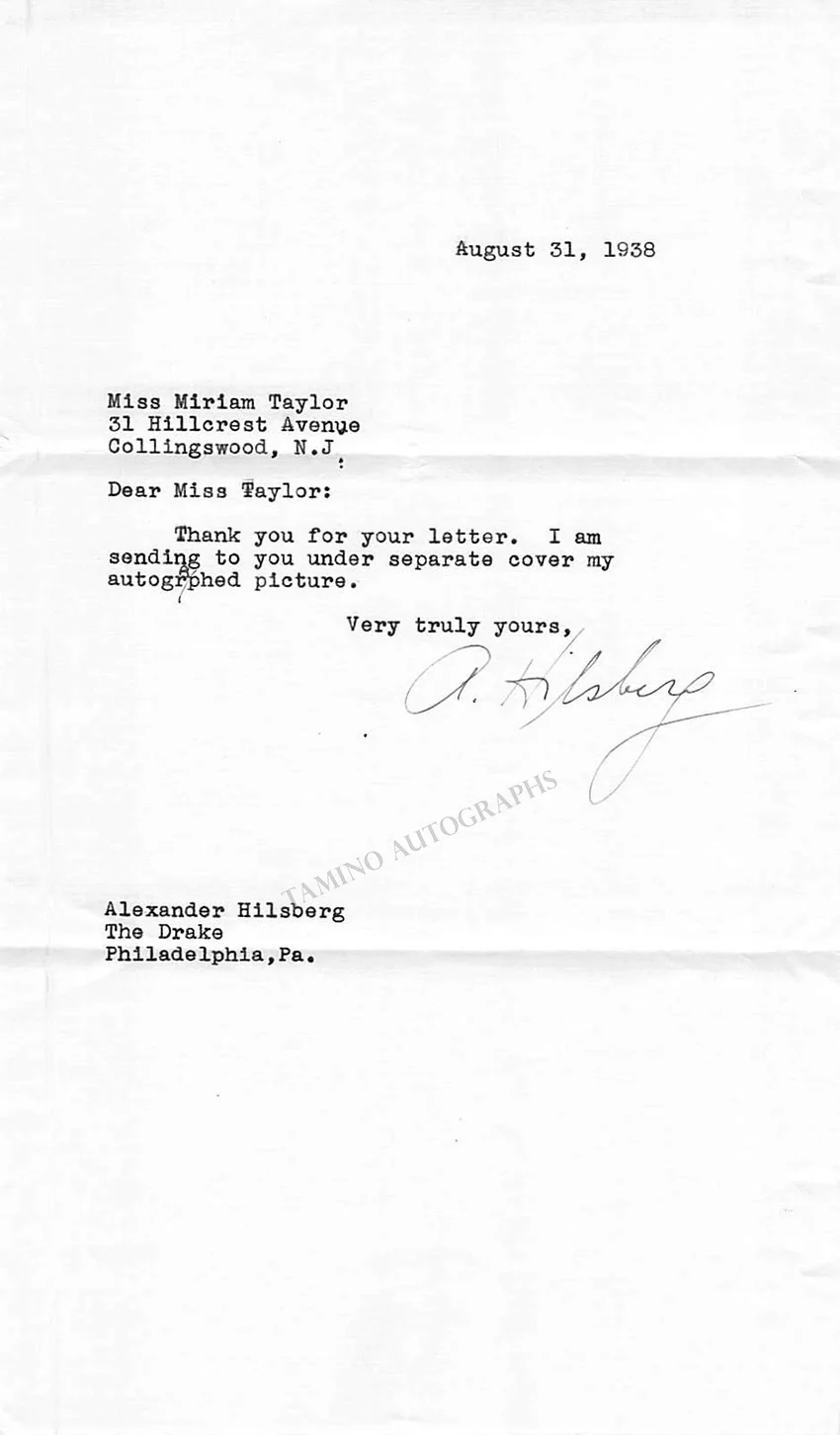 Hilsberg, Alexander - Signed Photograph - Image 2