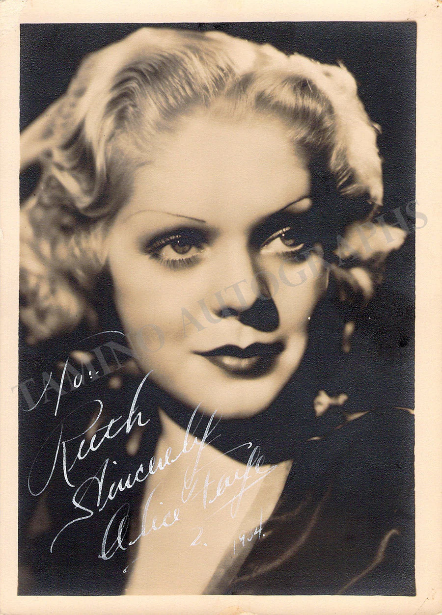 Faye, Alice - Various Autographs - Image 3
