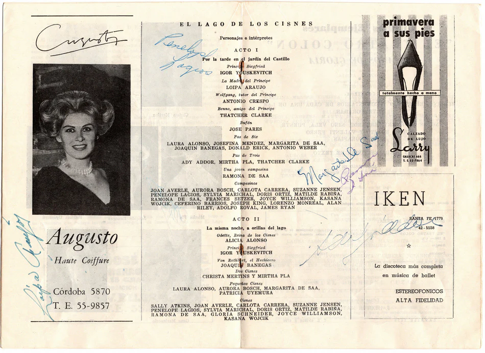 Alonso, Alicia - Alonso, Fernando - Yuskevitch, Igor - Signed Program Buenos Aires 1959 - Image 5