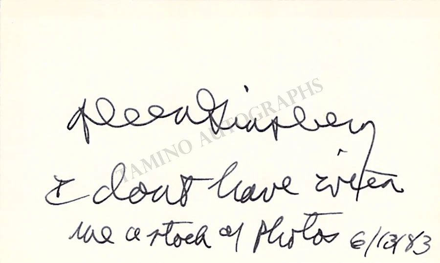 Ginsberg, Allen - Signed Card 1983 & Photo