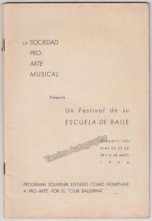 Alonso, Alicia - Alonso, Fernando - Tallchief, Marjorie & Others - Signed Program Havana 1946 - Image 9
