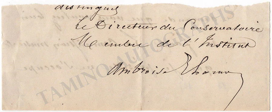 Thomas, Ambroise - Autograph Manuscripts (Various Options)