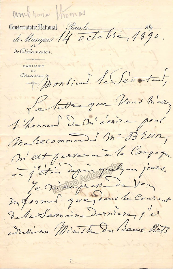 Thomas, Ambroise - Autograph Manuscripts (Various Options) - Image 15