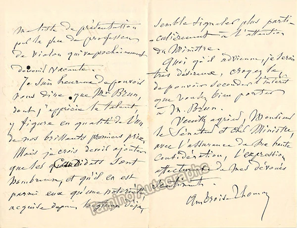 Thomas, Ambroise - Autograph Manuscripts (Various Options) - Image 16