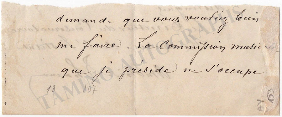 Thomas, Ambroise - Autograph Manuscripts (Various Options) - Image 2