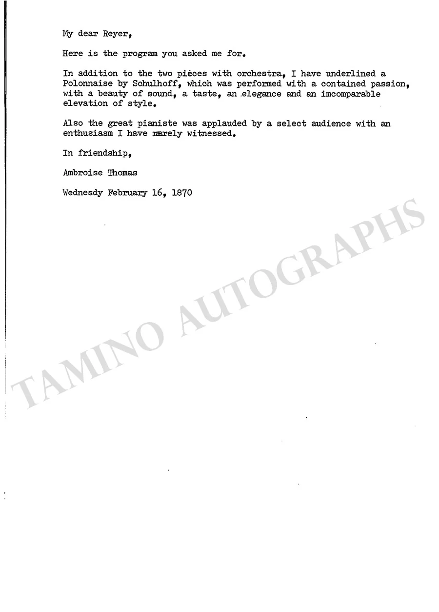 Thomas, Ambroise - Autograph Manuscripts (Various Options) - Image 22