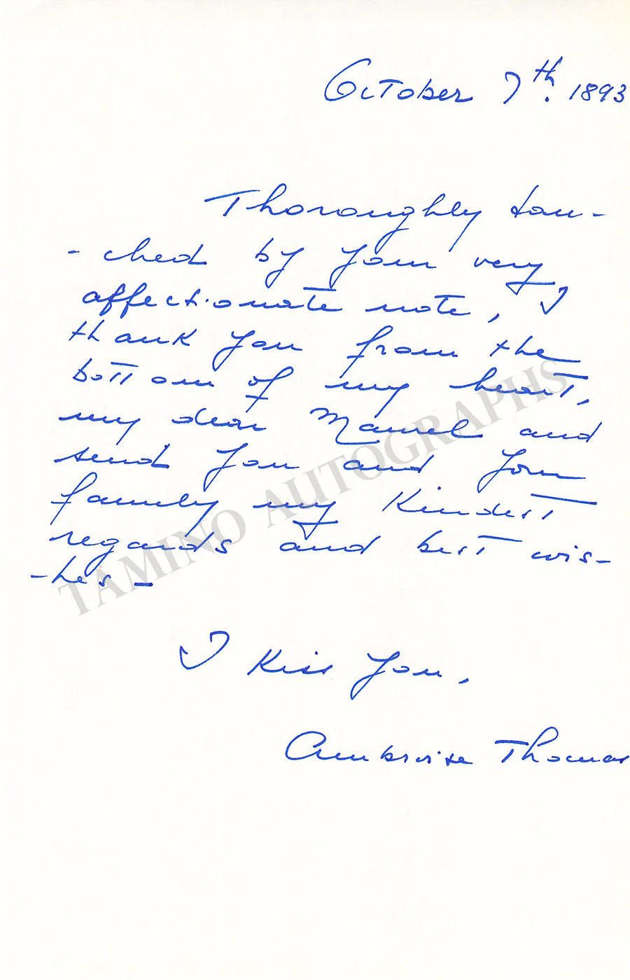 Thomas, Ambroise - Autograph Manuscripts (Various Options) - Image 4
