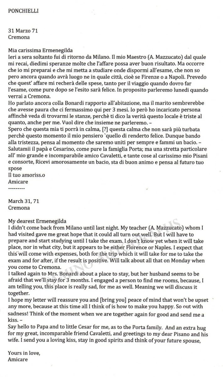 Ponchielli, Amilcare (Various Autographs) - Image 8