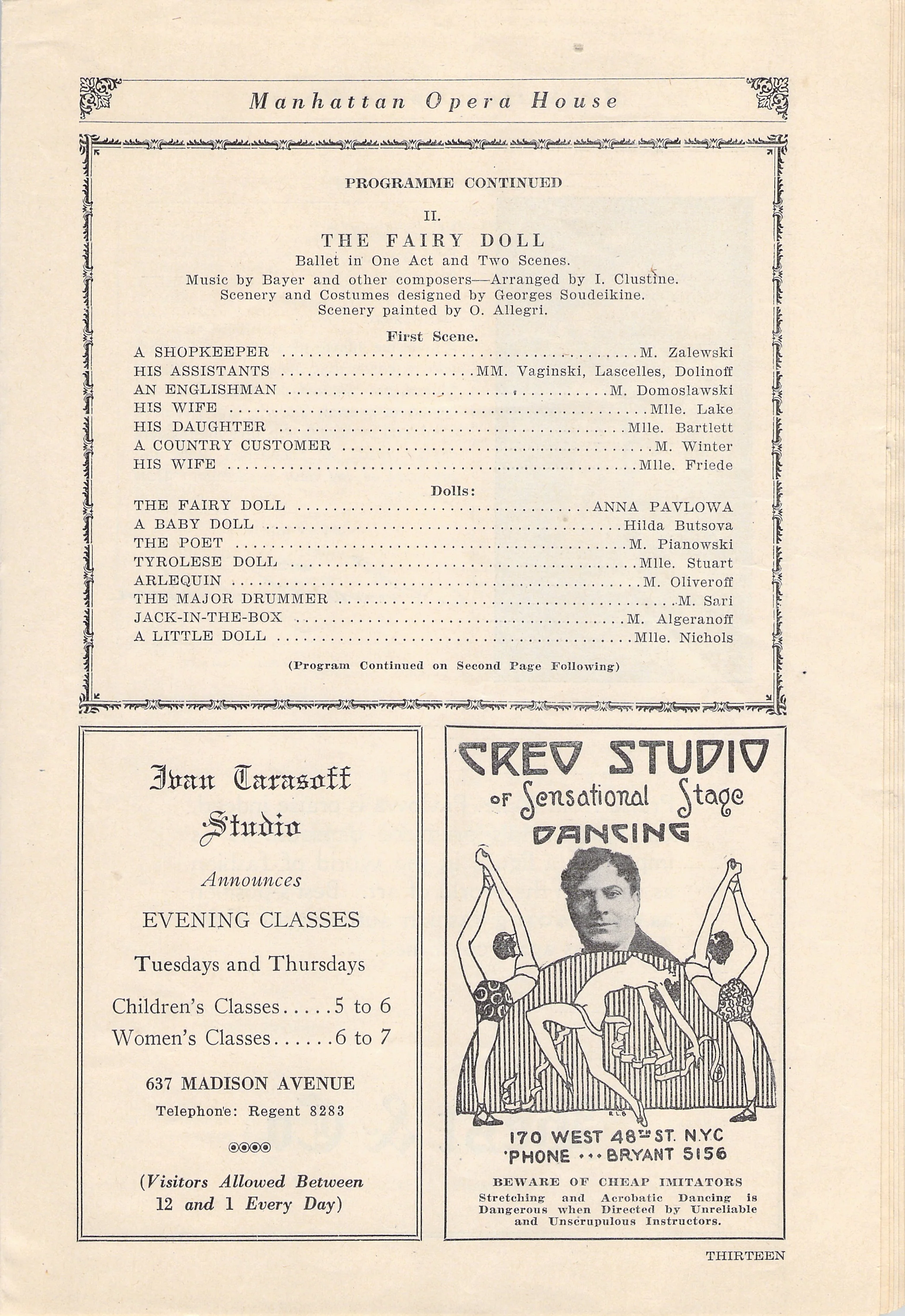 Pavlova, Anna - Performance Program New York 1924 - Image 4