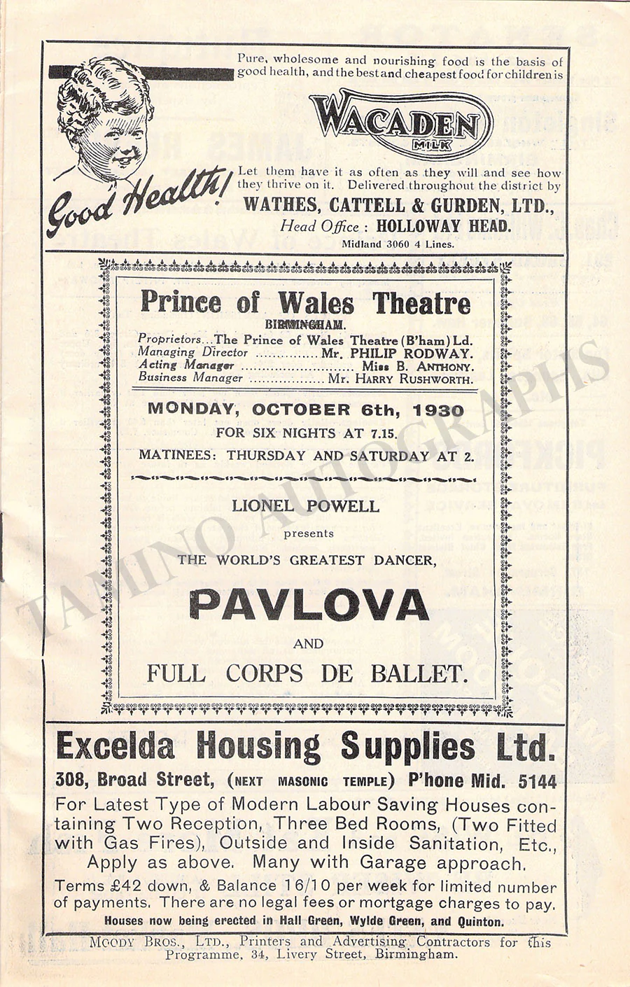 Pavlova, Anna - Unsigned Programs (various options) - Image 29