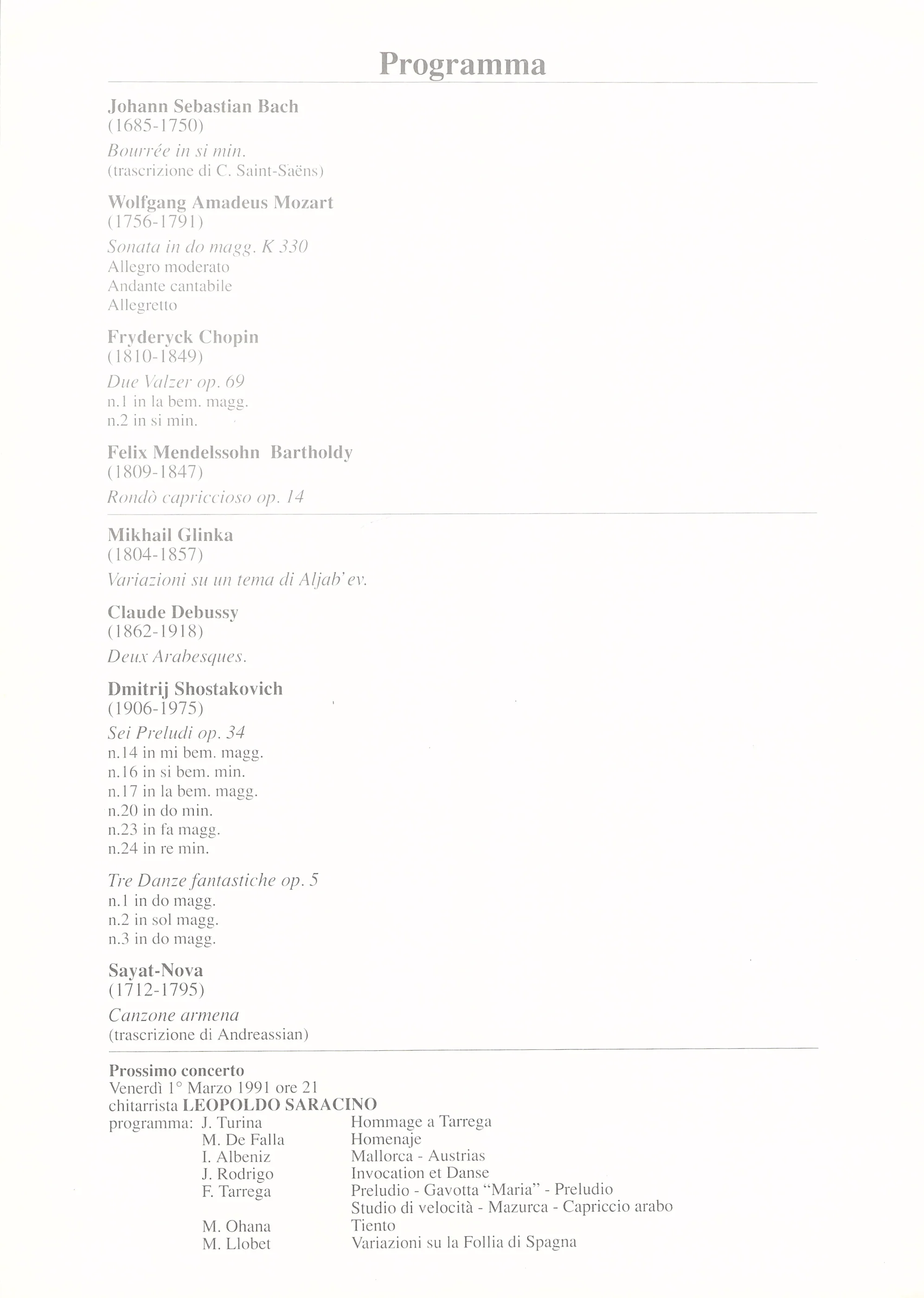 Hairapetian, Any - Signed Program Milan 1991 - Image 2