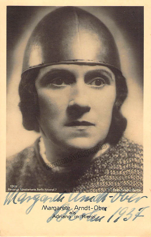 ARNDT-OBER, Margarete - Various Autographs
