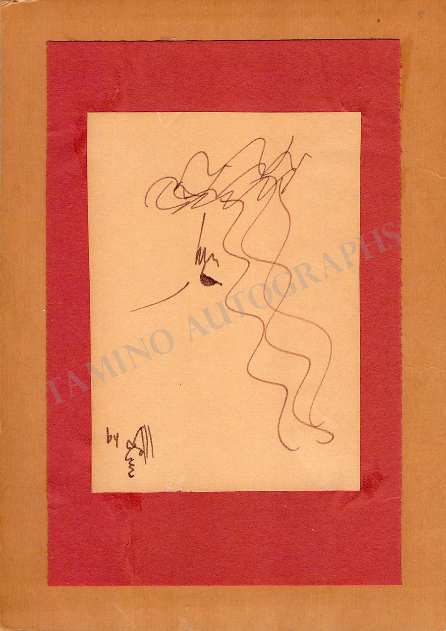 Soboloff, Arnold - Signed Resume & Drawing - Image 2