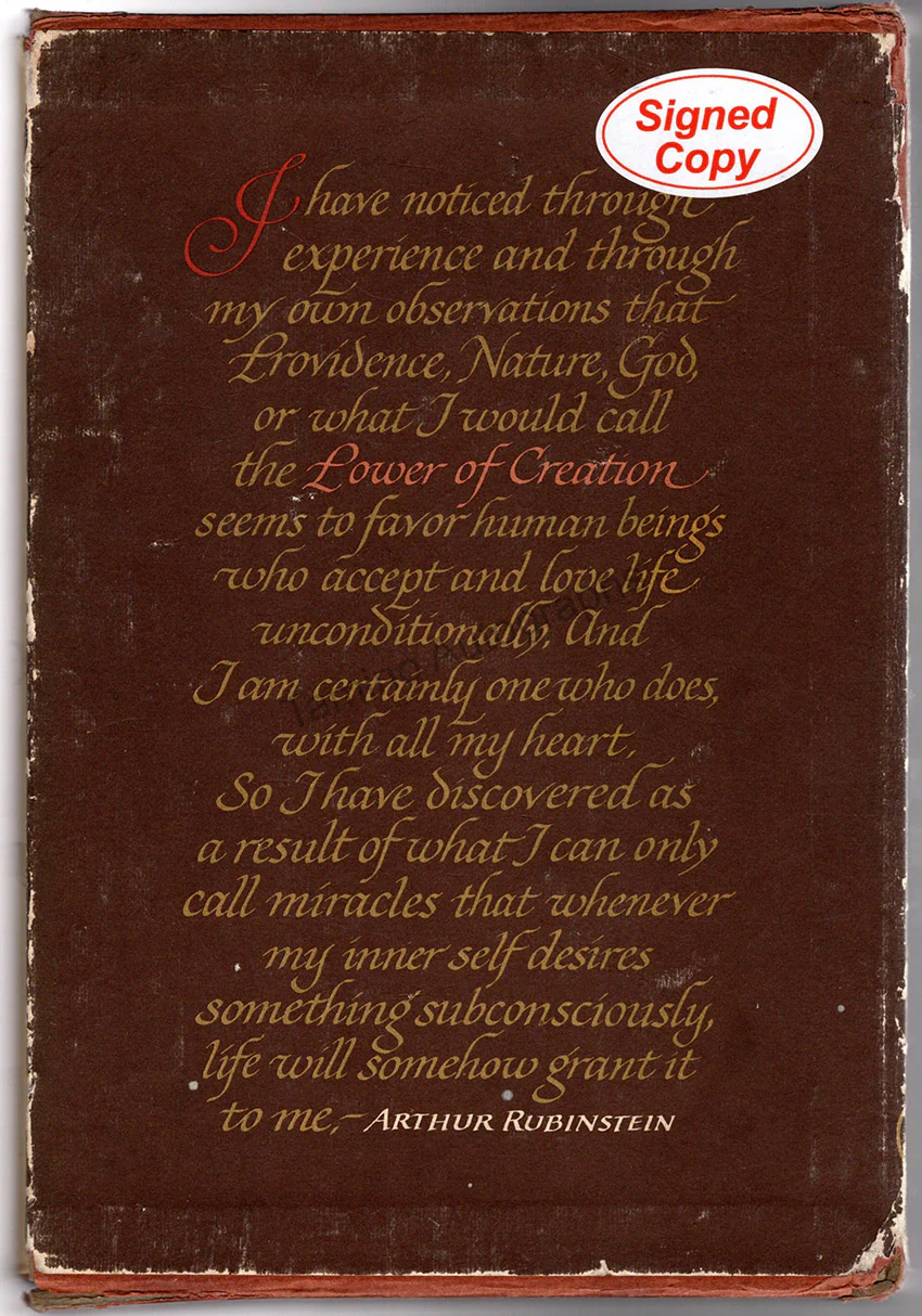 Rubinstein, Artur - Signed Book "My Young Years" - Image 6