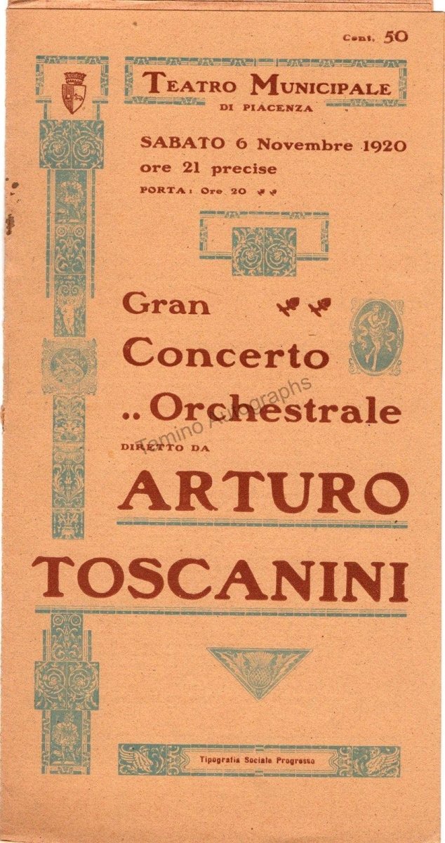 Toscanini, Arturo - Program and Playbill Collection 1915-1930 - Image 16