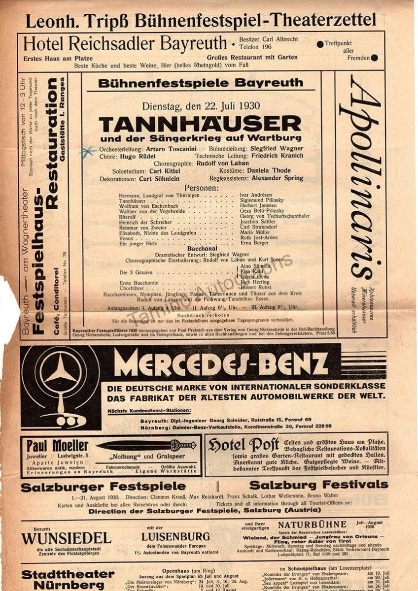 Toscanini, Arturo - Program and Playbill Collection 1915-1930 - Image 8