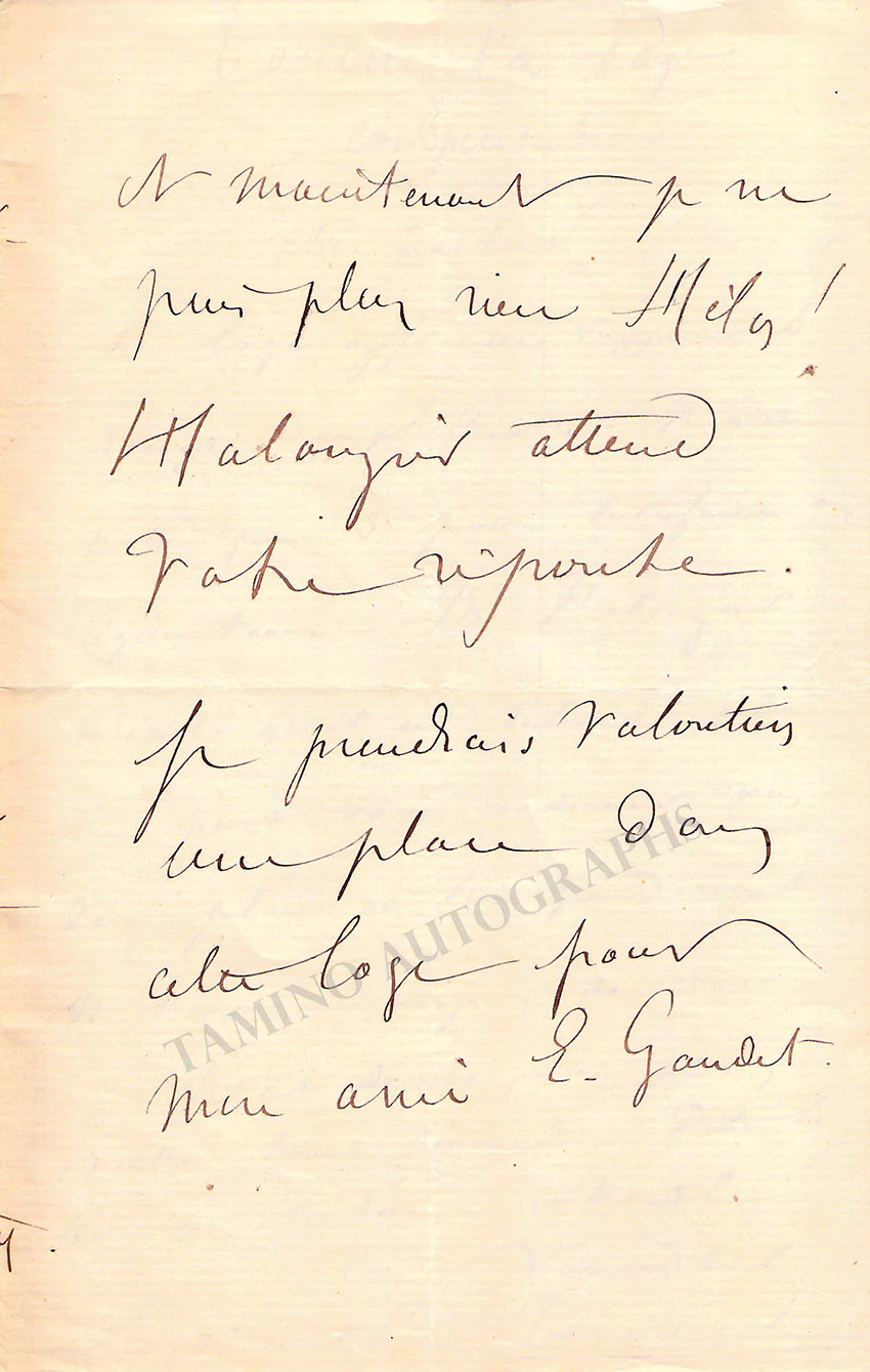 Vaucorbeil, Auguste - Set of 3 Autograph Letter Signed - Image 6