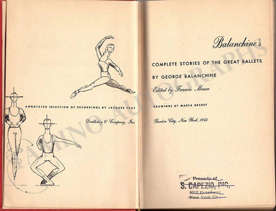 Balanchine, George - Signed Book Complete Stories of the Great Ballets - Image 3