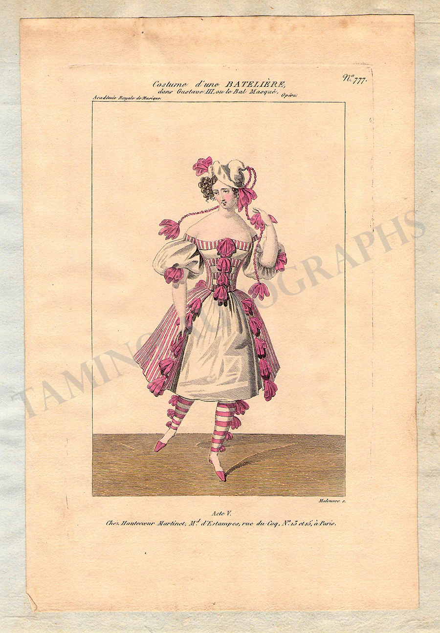 Ballet Dancers - Set of 3 Vintage Prints from 1830s - Image 2