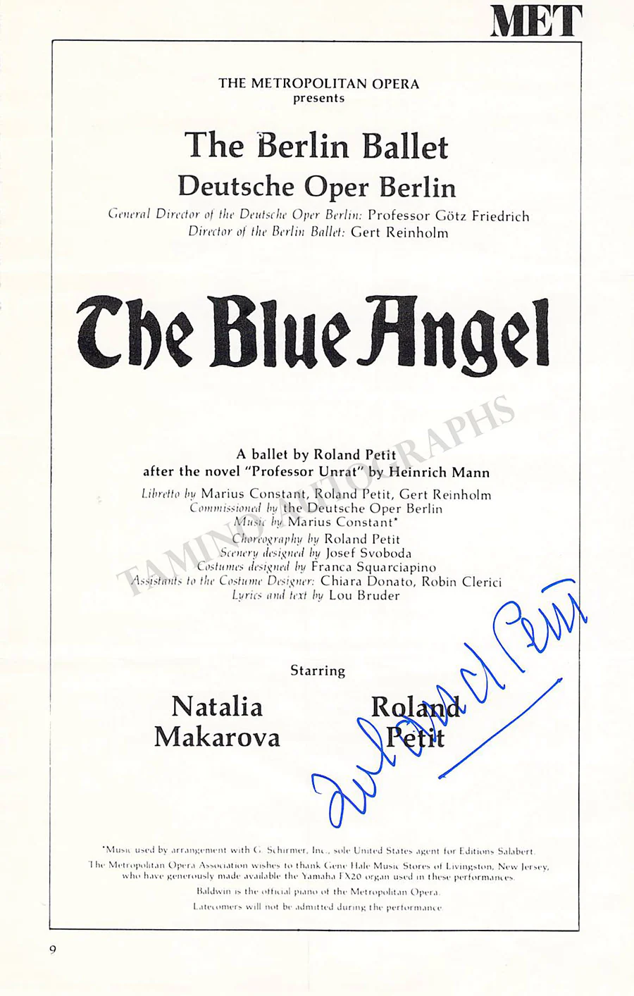 Ballet Dancers Signed Program Pages β Lot of 11 Pages - Image 11