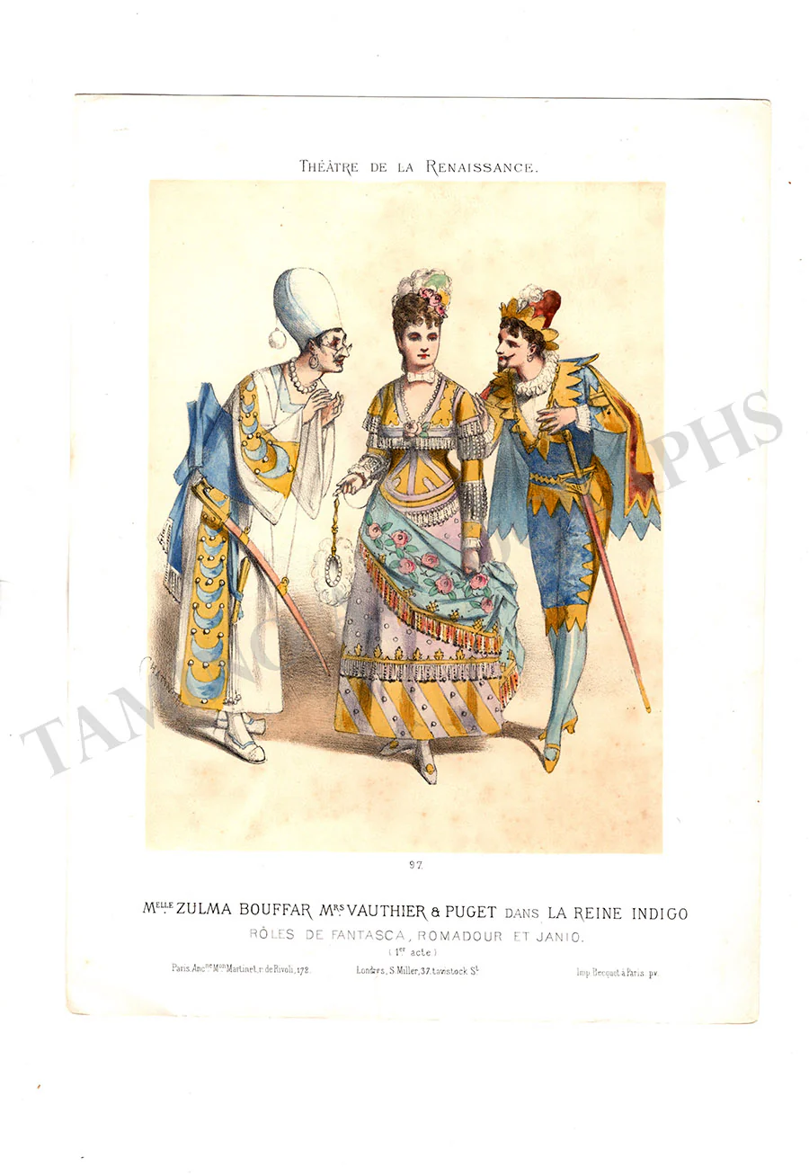 Ballet Dancers - Set of 3 Vintage Prints from 1850s
