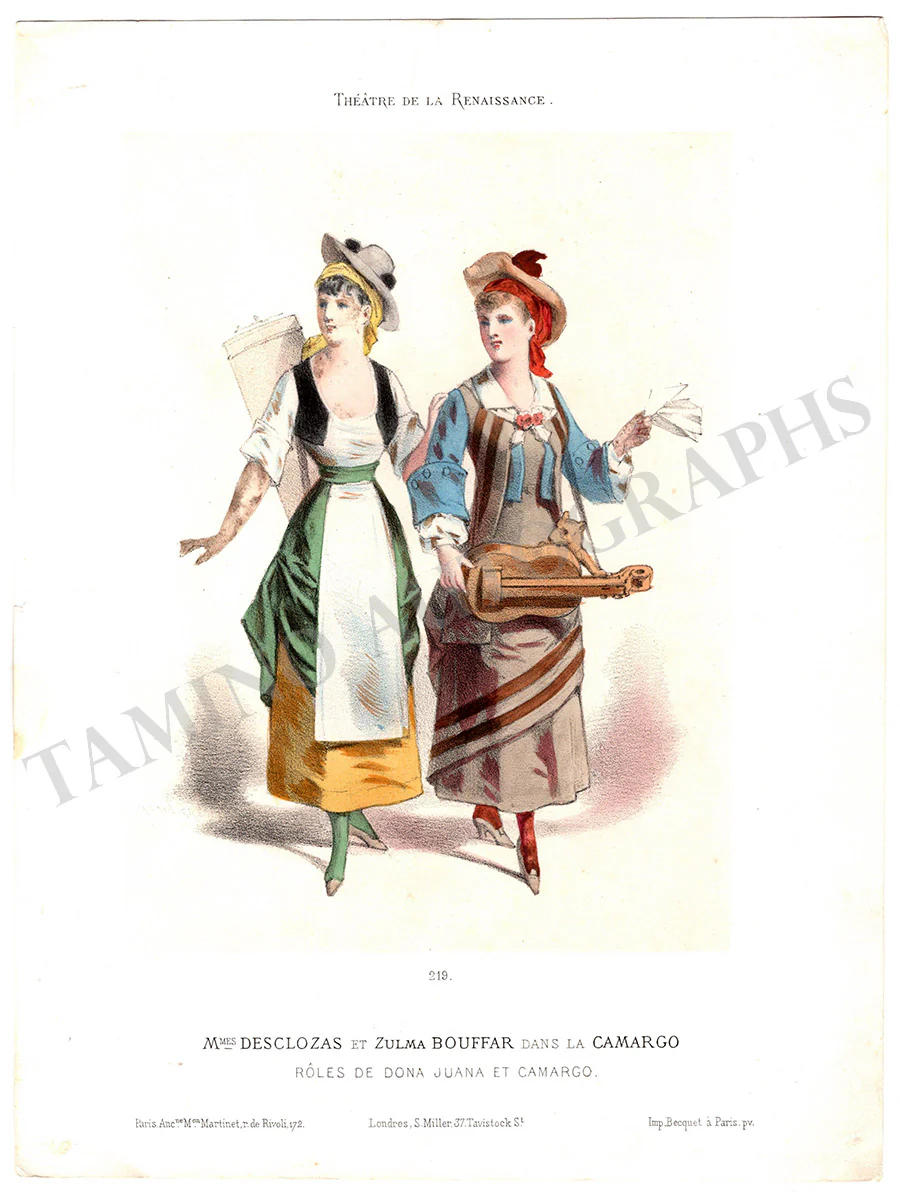 Ballet Dancers - Set of 3 Vintage Prints from 1850s - Image 3