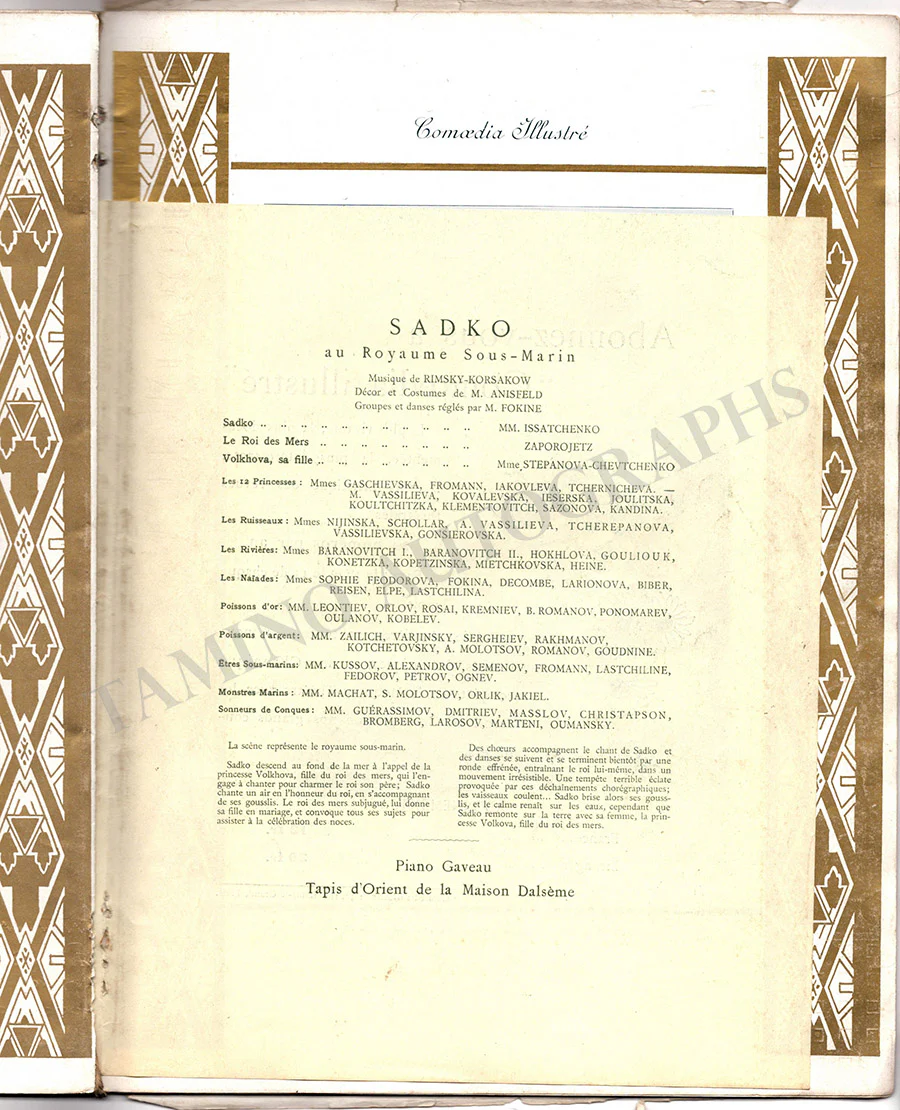 Ballet Russes Diaghilev - Program Paris 1911 - Image 5