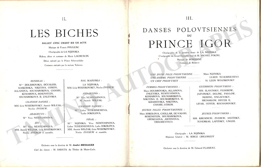 Ballet Russes Diaghilev - Program Paris 1924 - Image 5