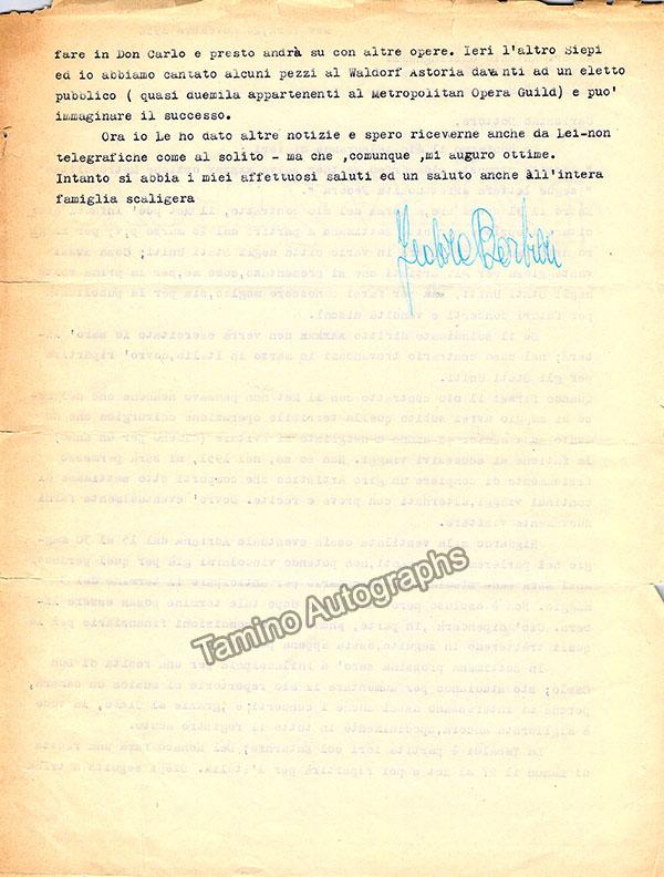Barbieri, Fedora - Lot of 3 Typed Letters Signed - Image 3