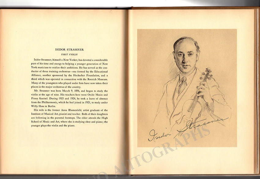 Barbirolli, John and Philharmonic Symphony Orchestra of NY - Book Signed by All 1939-40 - Image 102