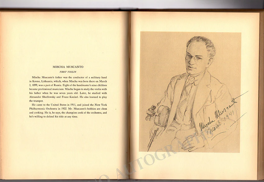 Barbirolli, John and Philharmonic Symphony Orchestra of NY - Book Signed by All 1939-40 - Image 71