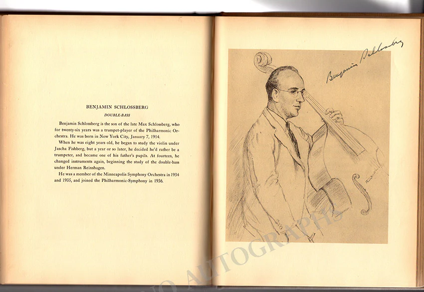 Barbirolli, John and Philharmonic Symphony Orchestra of NY - Book Signed by All 1939-40 - Image 91