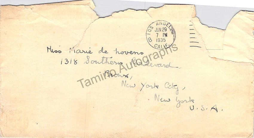 Barnes, Binnie - Autograph Letter Signed 1935 - Image 3
