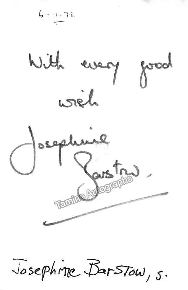 BARSTOW, Josephine (Various Autographs) - Image 5