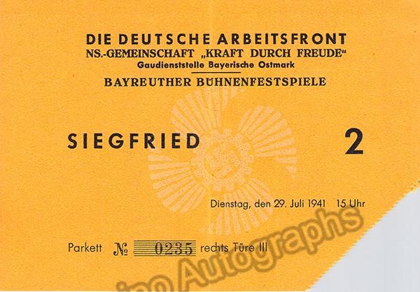 Bayreuth 1941 - Siegfried Program - Image 2