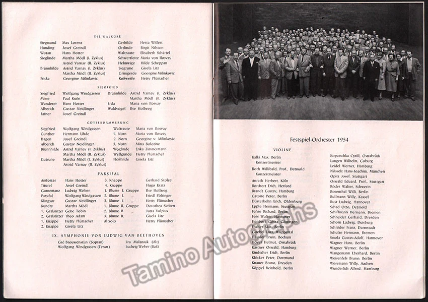 Bayreuth 1954 - Personnel of the Bayreuth Festival Guide - Image 3