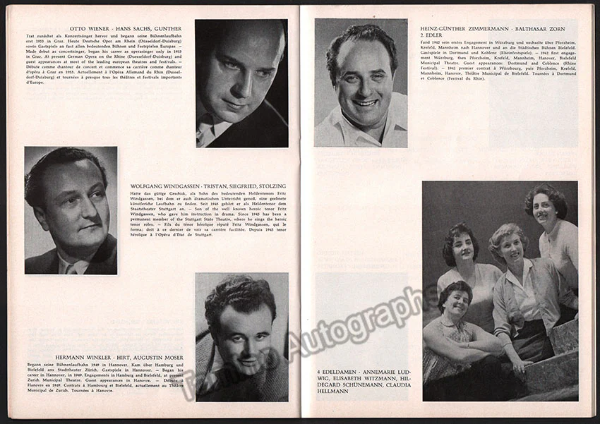 Bayreuth 1958 - Personnel of the Bayreuth Festival Guide - Image 9